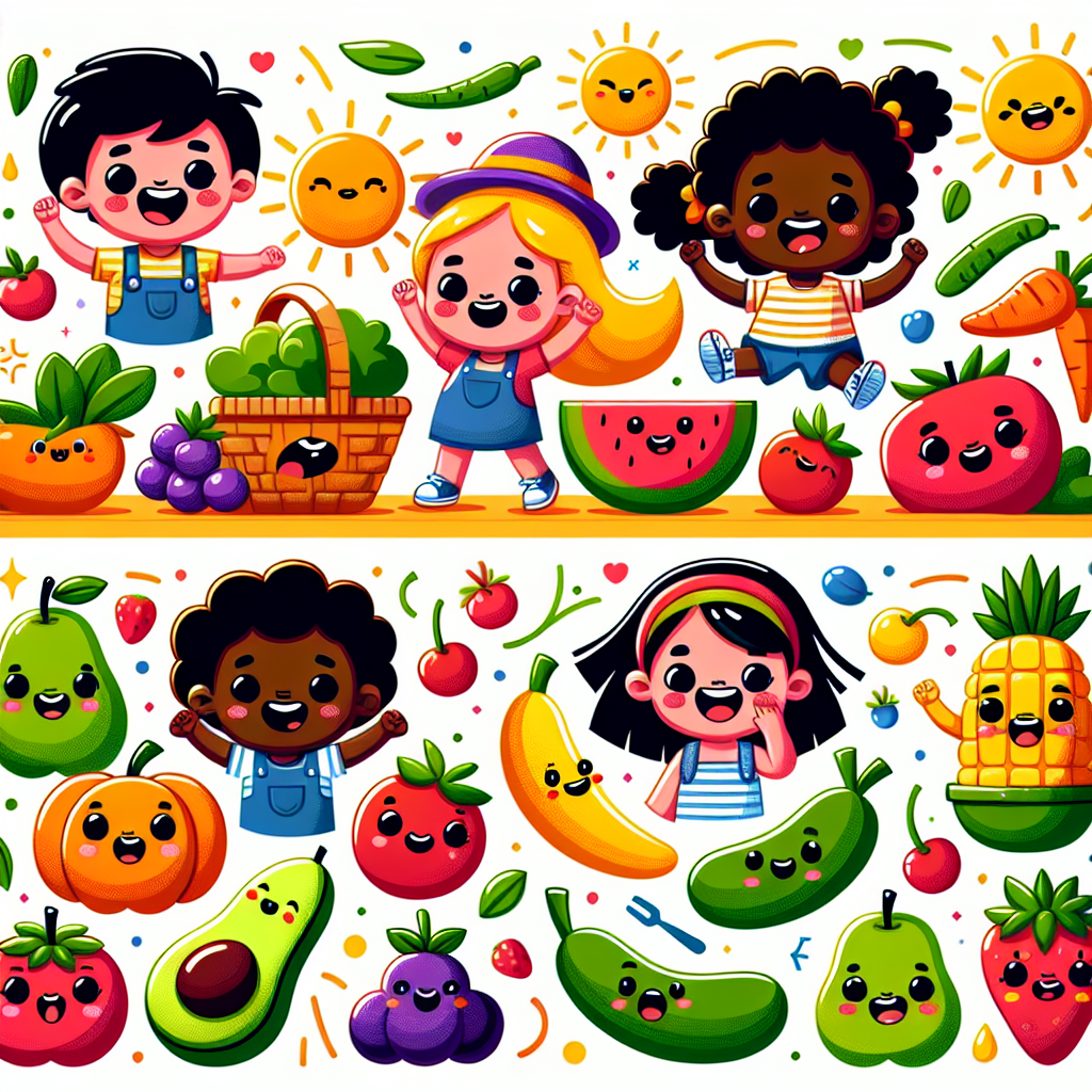 Inspirasi Desain Poster Makanan Sehat dengan Gaya Kartun untuk Anak-anak